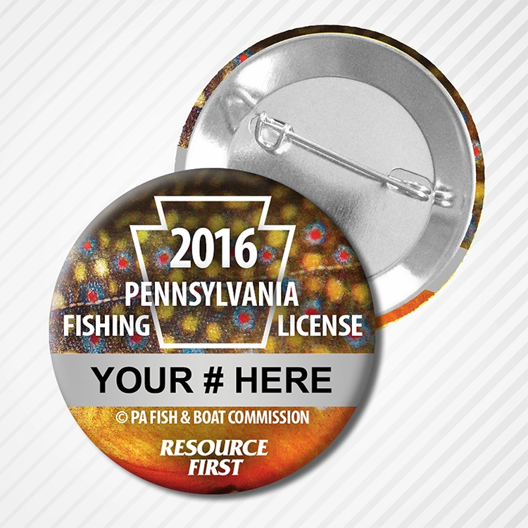 2016 PA Fishing License Button