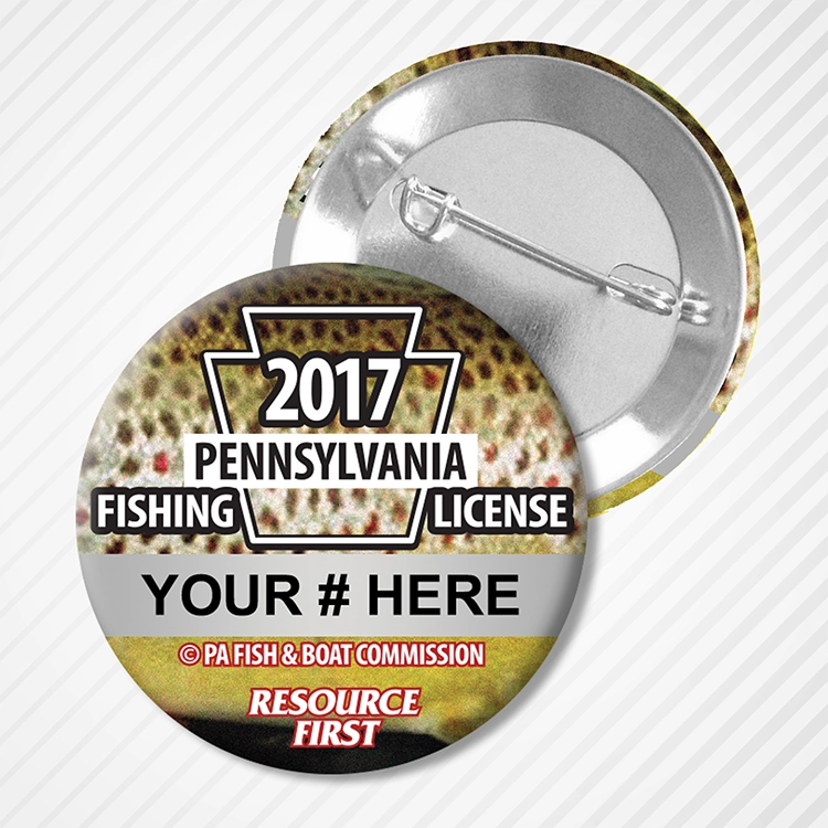 2017 PA Fishing License Button