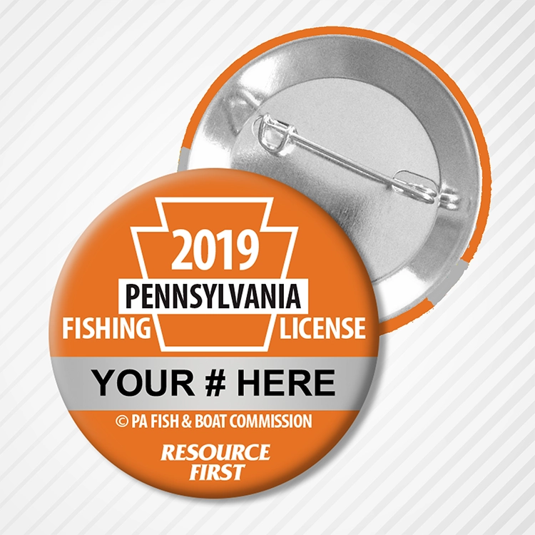 2019 PA Fishing License Button