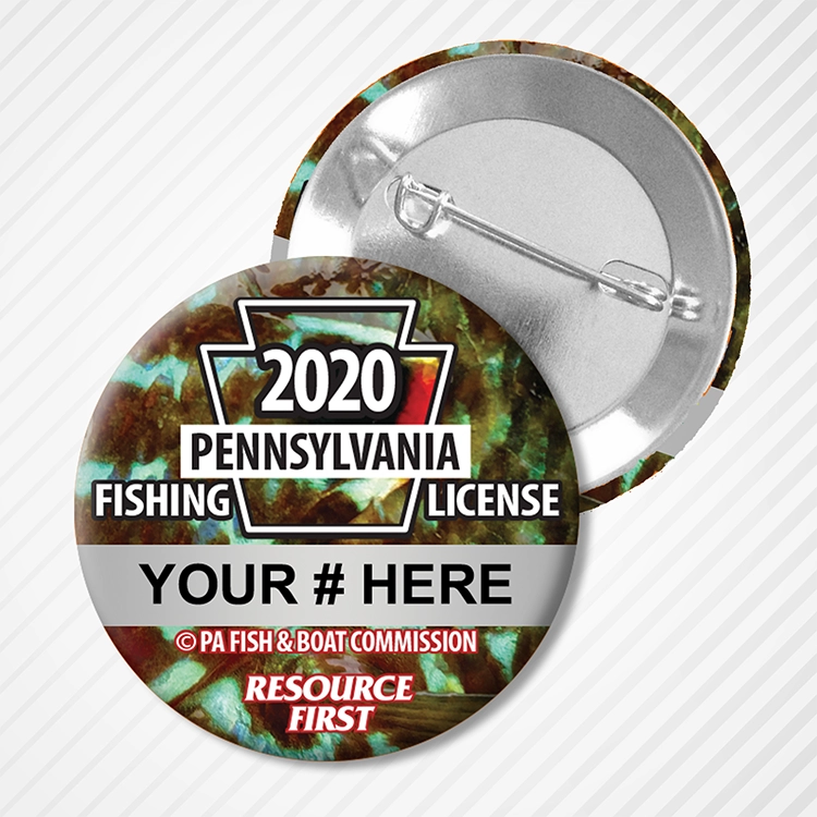 2020 PA Fishing License Button