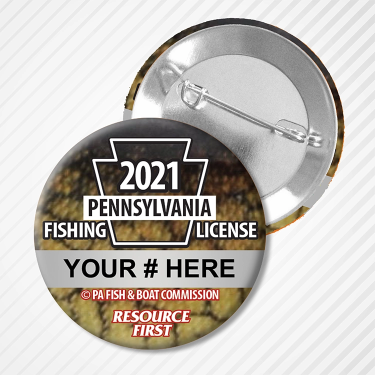 2021 PA Fishing License Button