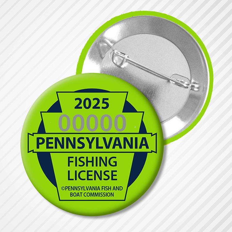 2025 PA Fishing License Button